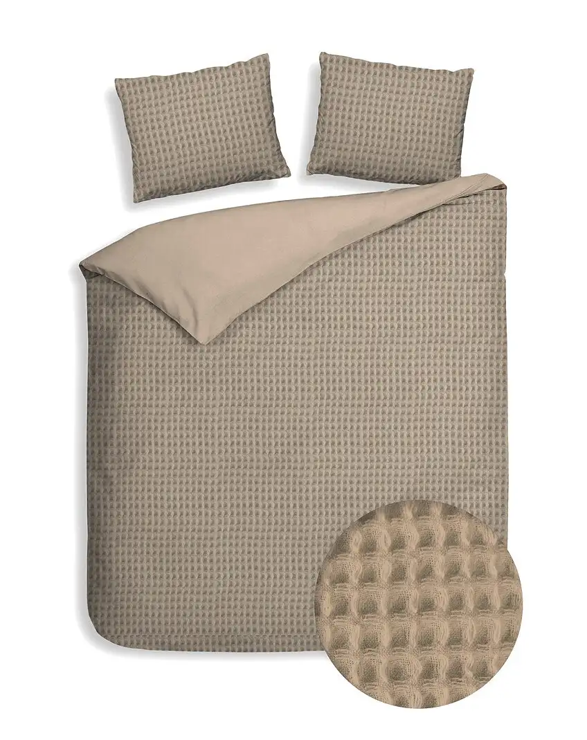 Heckett Lane dekbedovertrek Vafala pale khaki - 1-persoons 140x200/220cm + 1 sloop - Afbeelding 5
