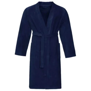 Vossen Badjas Dallas (donkerblauw, velours) Unisex