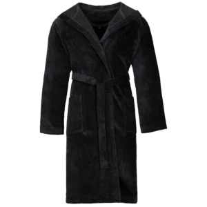 Vossen unisex badjas Texas (zwart)