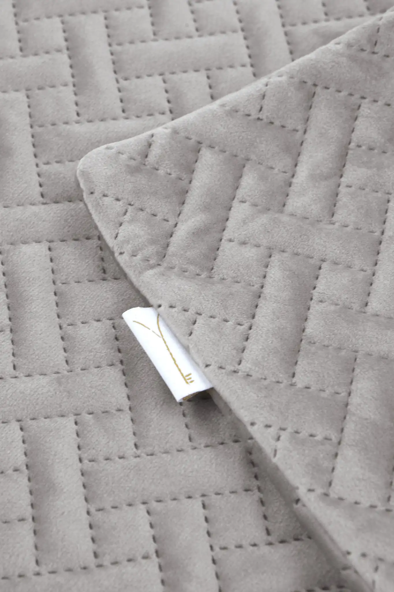 Yellow bedsprei Audrey (ash grey)