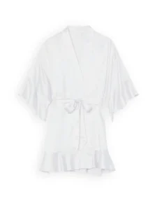 Yellow dames kimono Liscio wit tencel
