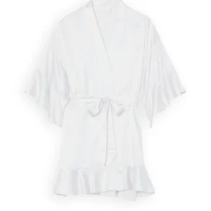 Yellow dames kimono Liscio wit tencel