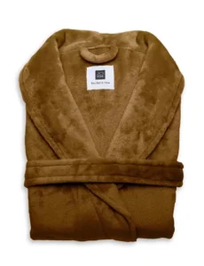 Zo! Home badjas Cara unisex cognac brown