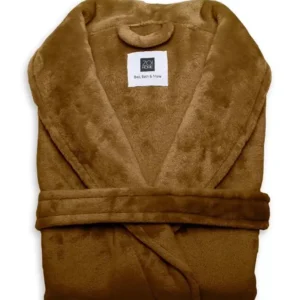 Zo! Home badjas Cara unisex cognac brown