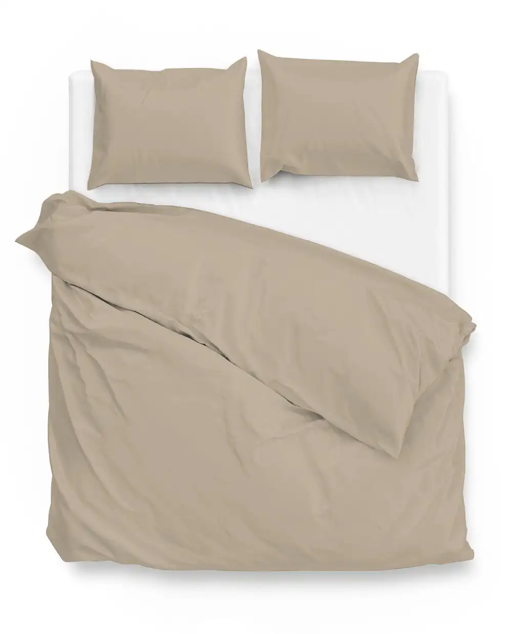 Zo! Home dekbedovertrek Satinado Solid (satijn, forest sand) - Afbeelding 2