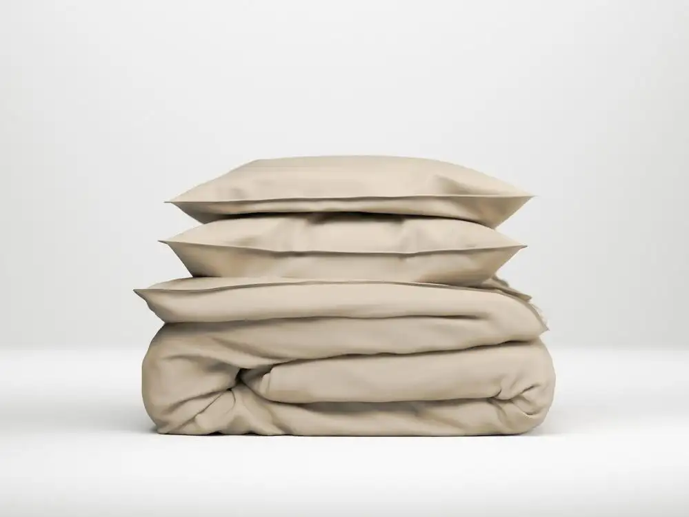 Zo! Home dekbedovertrek Satinado Solid (satijn, forest sand) - Afbeelding 4