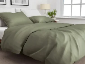 Zo! Home dekbedovertrek Satinado Solid (satijn, army green)