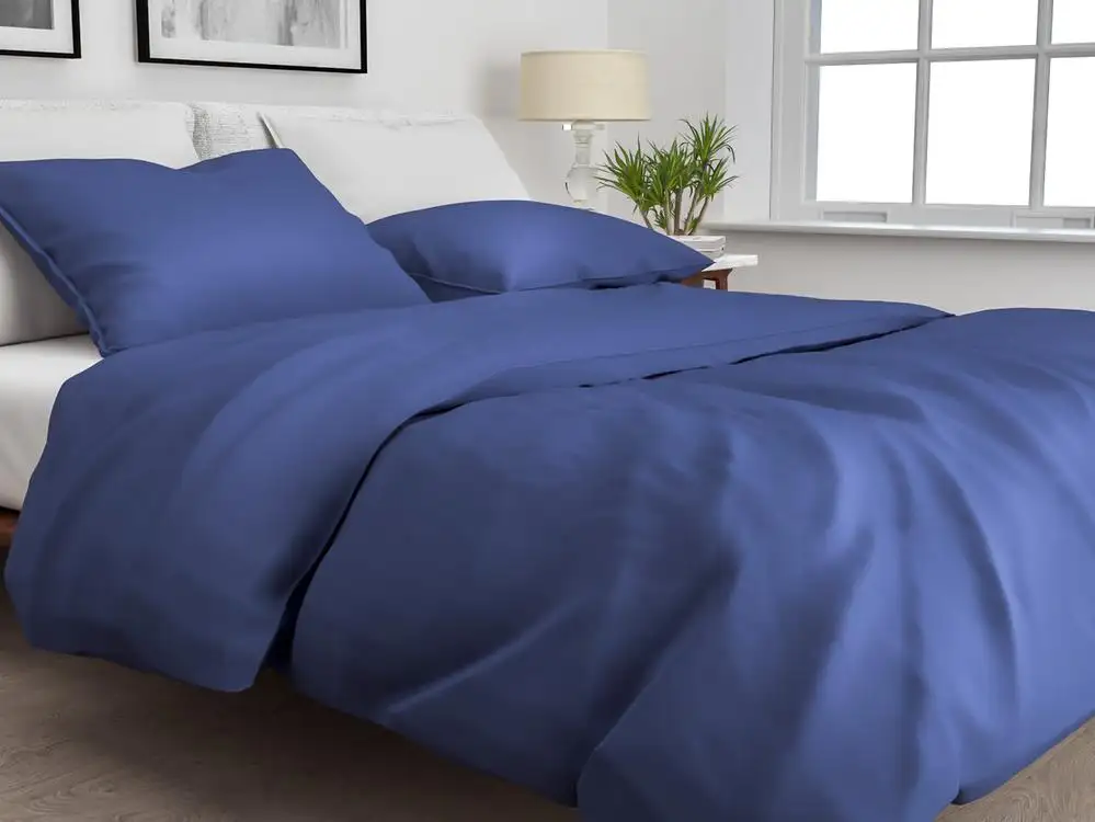Zo! Home dekbedovertrek Satinado Solid (satijn, evening blue)
