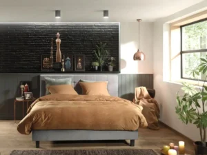 Zo! Home dekbedovertrek Velluto (velvet, cognac brown)