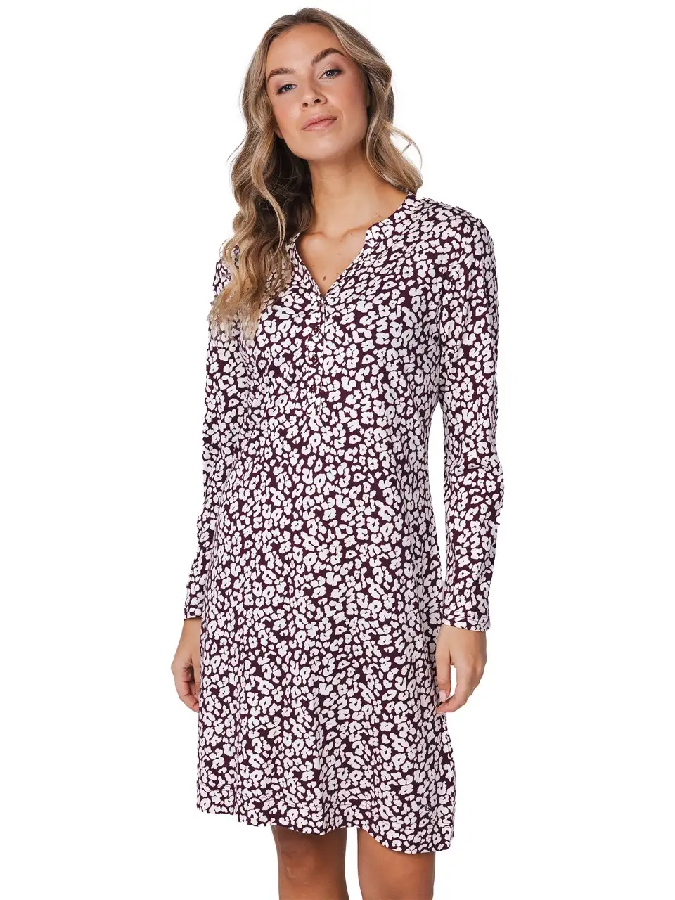 Pastunette dames nachthemd 111252-212-1 dark red - Afbeelding 3