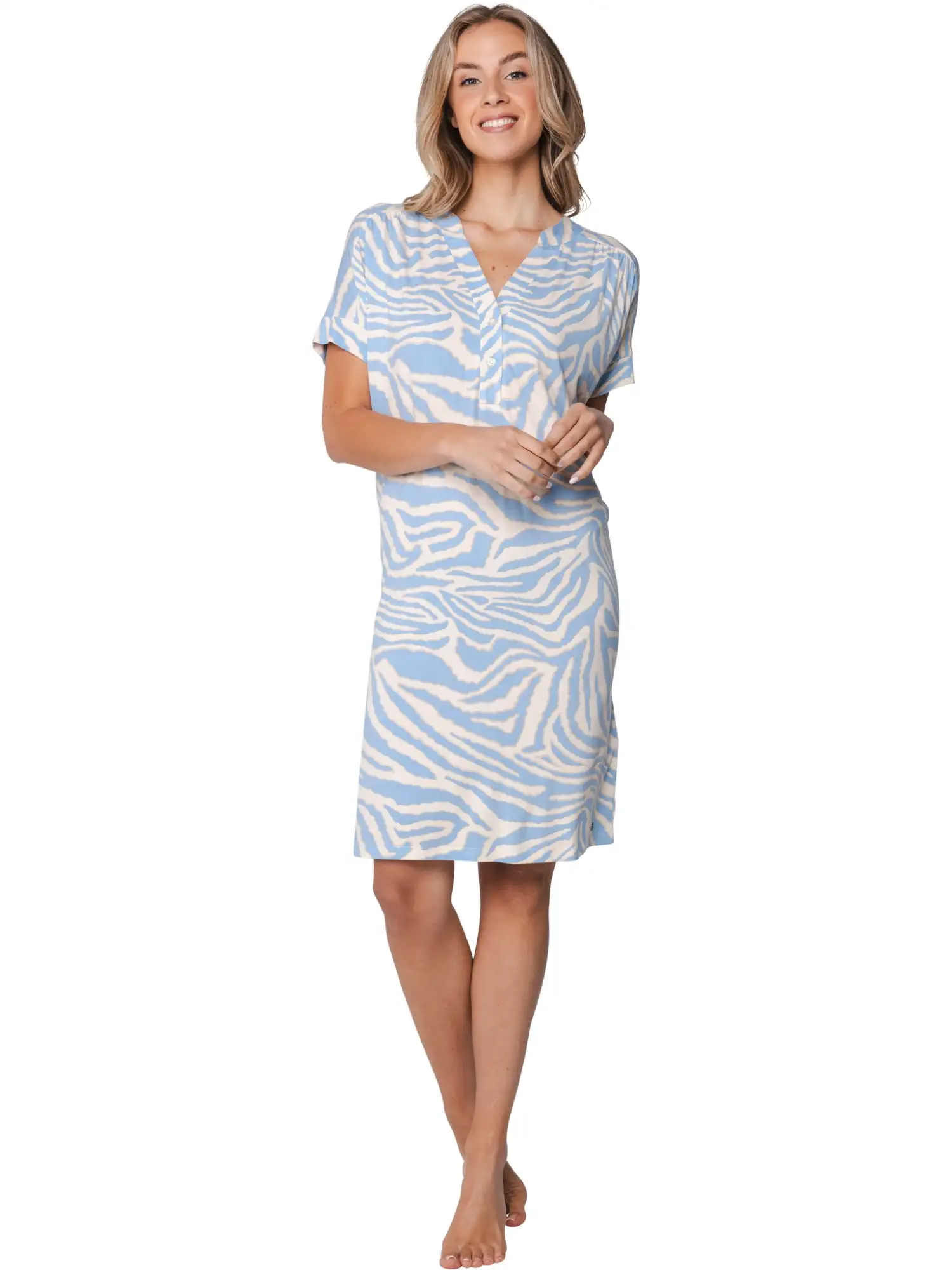 Pastunette dames nachthemd Skyway 111261-206-2 light blue - Afbeelding 3