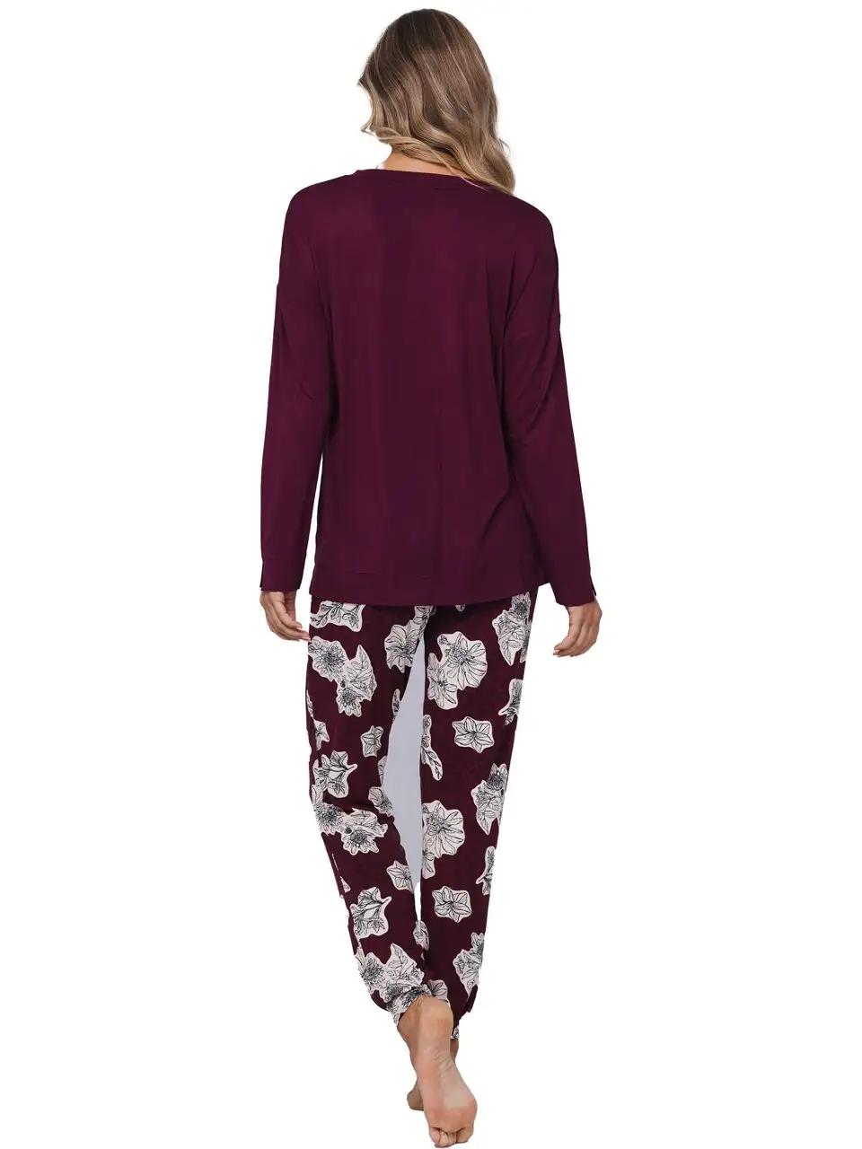 Pastunette dames pyjama 121252-210-2 dark red - Afbeelding 3