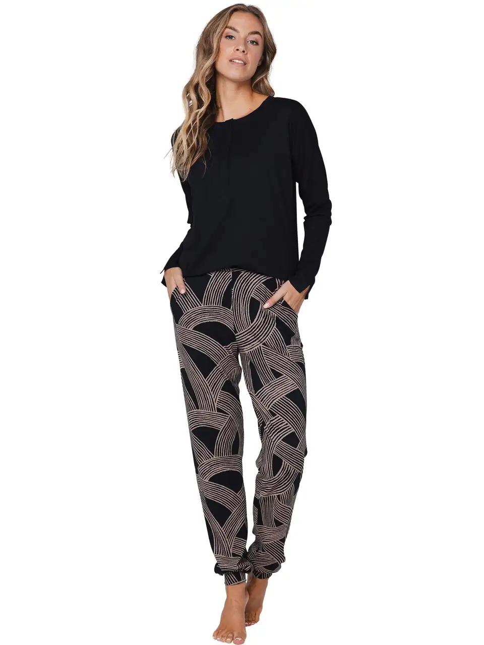 Pastunette dames pyjama 121252-246-2 black - Afbeelding 8