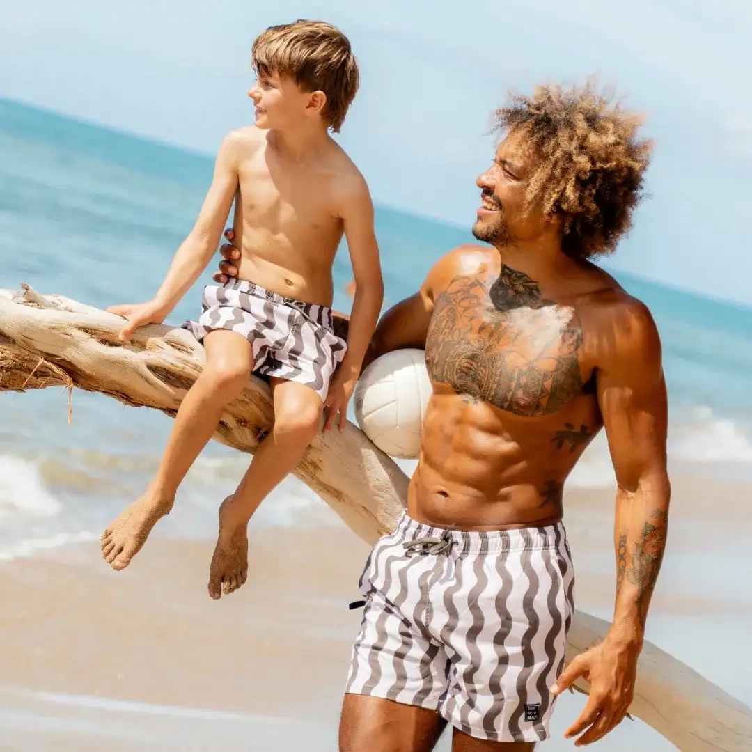 Son of a Beach jongens zwemshort Waves groen - Afbeelding 3