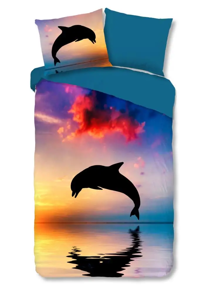 Good morning dekbedovertrek Dolphin 140x200/220 multi 2707 - Afbeelding 3