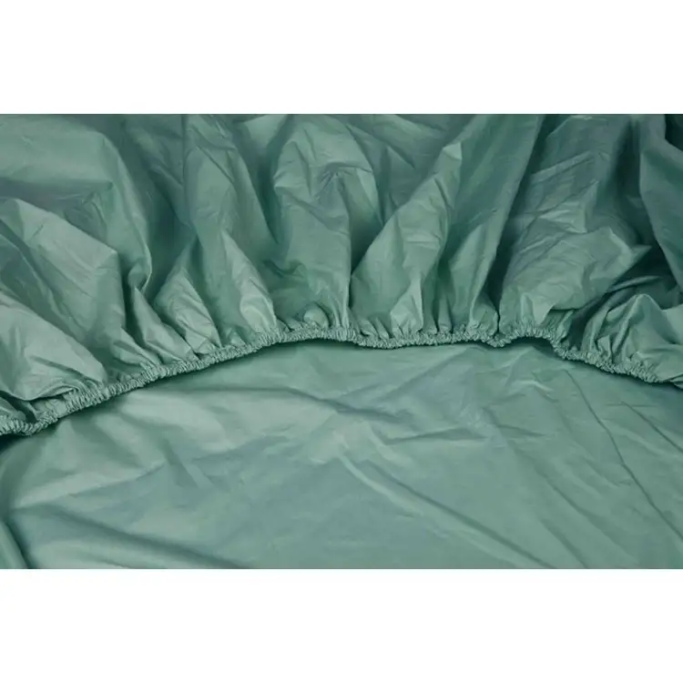 Kayori bio-katoen topper hoeslaken perkal (groen) - Afbeelding 2