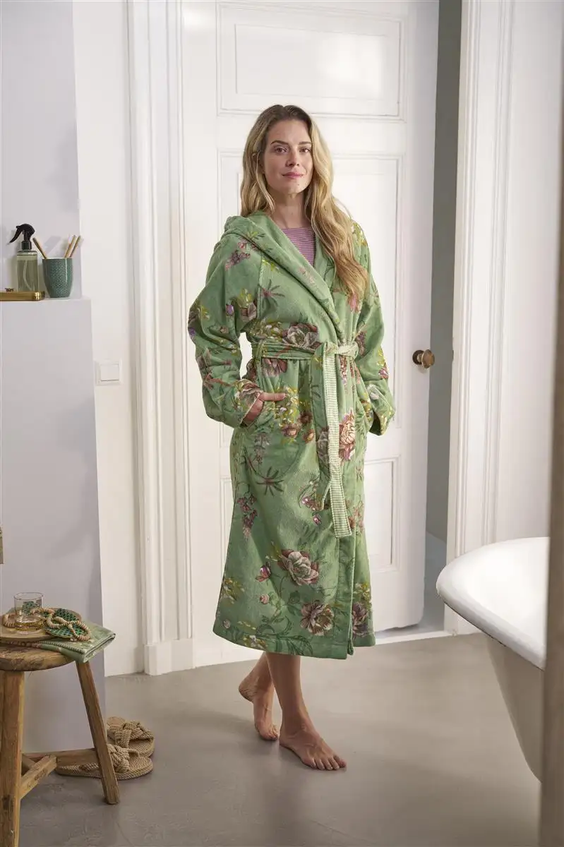 PiP Studio badjas Secret Garden green - S - Afbeelding 5