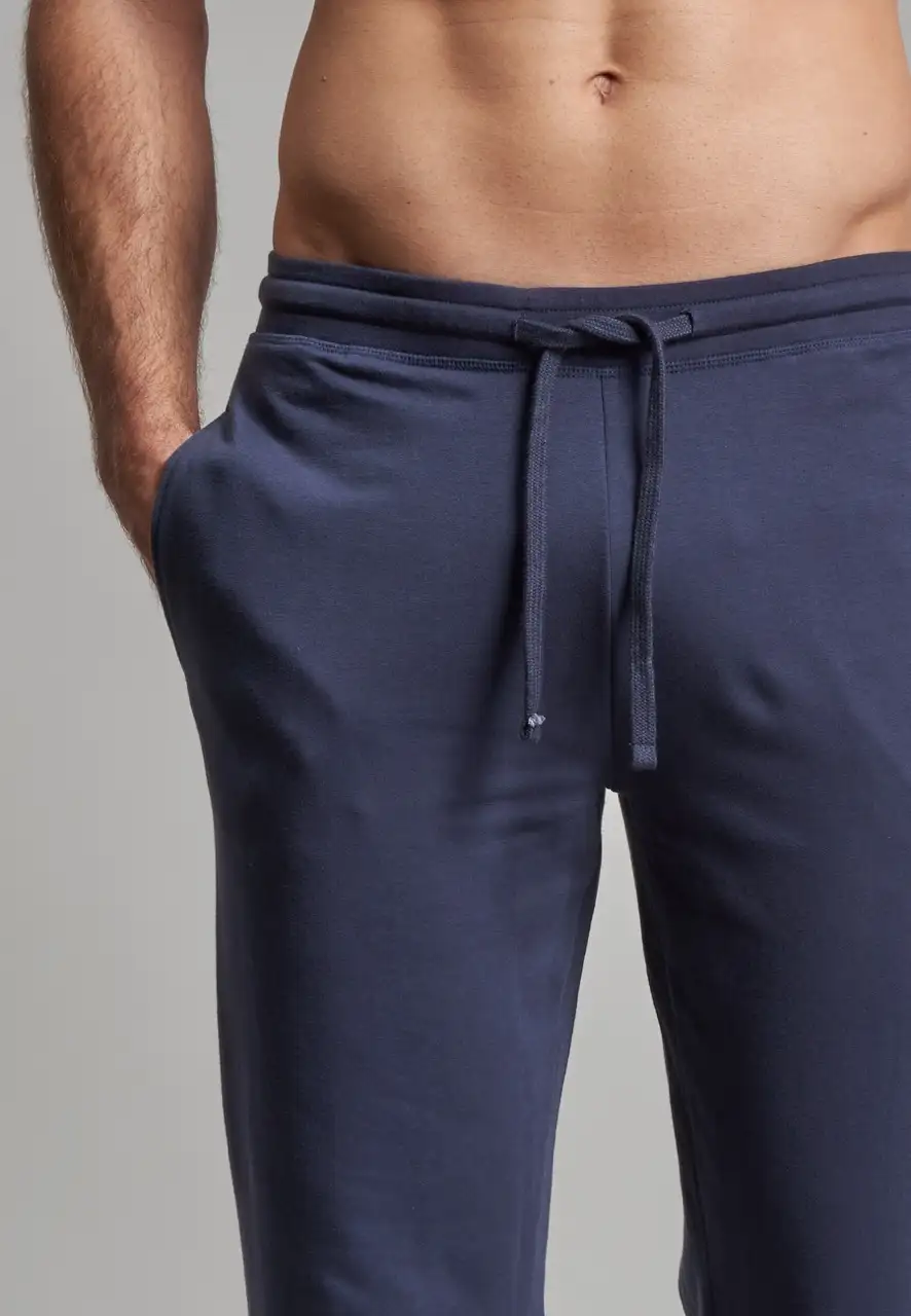 Götzburg heren lange pyjamabroek boordjes 550281 blauw - Afbeelding 2