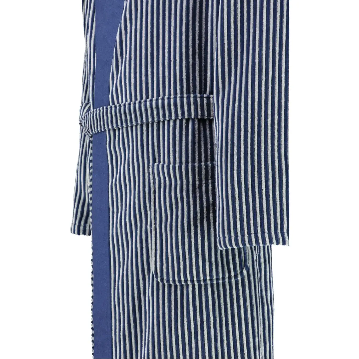 Cawö heren badjas (2843, blauw) - Afbeelding 3
