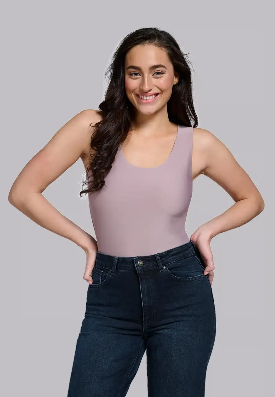 Ten Cate Secrets dames singlet double layer soft taupe - Afbeelding 5