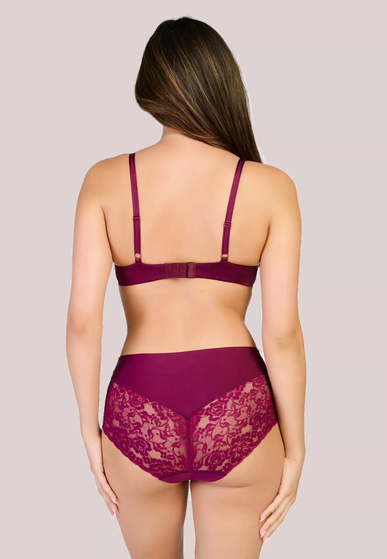 Ten Cate Secrets dames Midi slip Lace kant cherry burgundy - Afbeelding 3