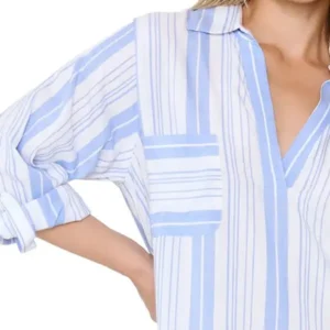 LingaDore tuniek pyjama jurk blauw streep