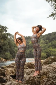 Alma Lua yoga top Faerie Meadow