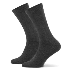 Basset dames en heren sokken bamboo 2-pack antraciet