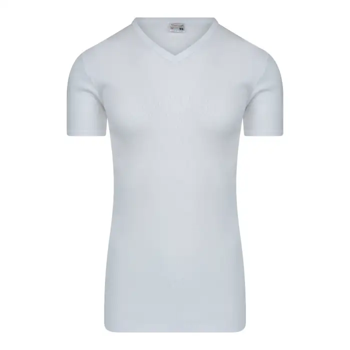 Beeren heren T-shirt M3000 V-hals extra lang wit