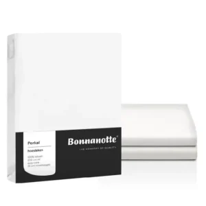 Bonnanotte katoenen hoeslaken tot 35cm wit