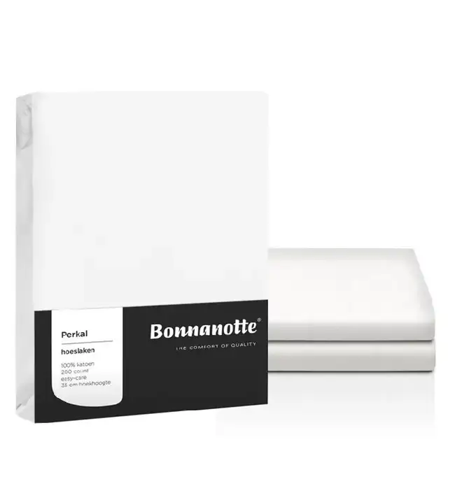 Bonnanotte katoenen hoeslaken tot 35cm wit