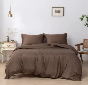 Boomba Bamboo dekbedovertrek coffee brown + kussensloop