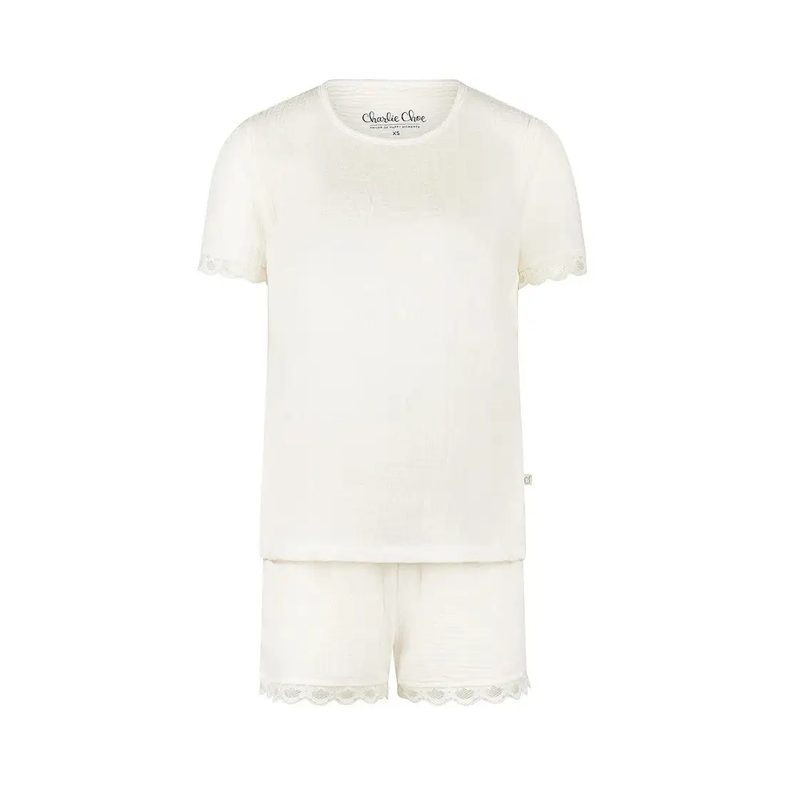 Charlie Choe dames pyjama set wit