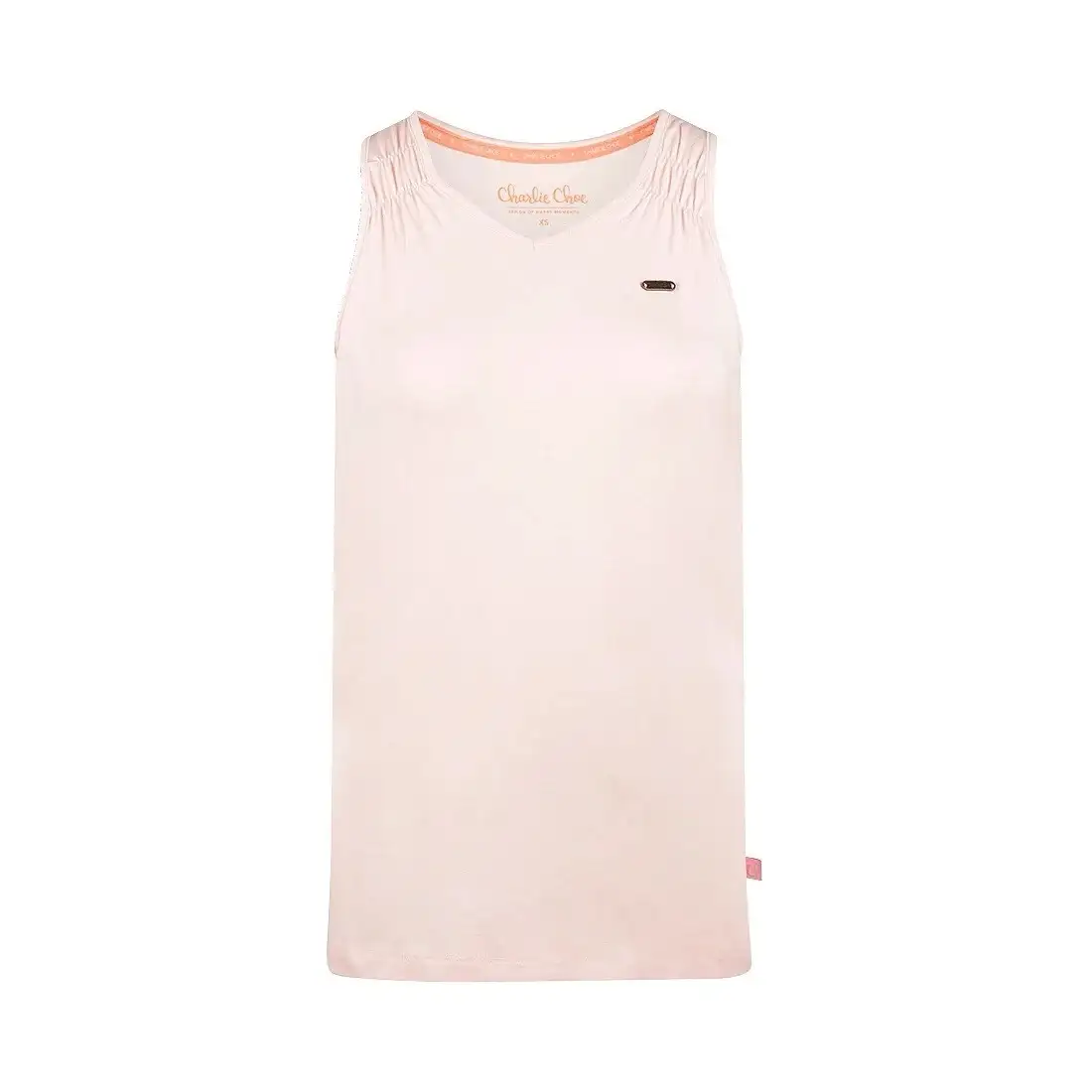 Charlie Choe dames pyjama tanktop licht peach