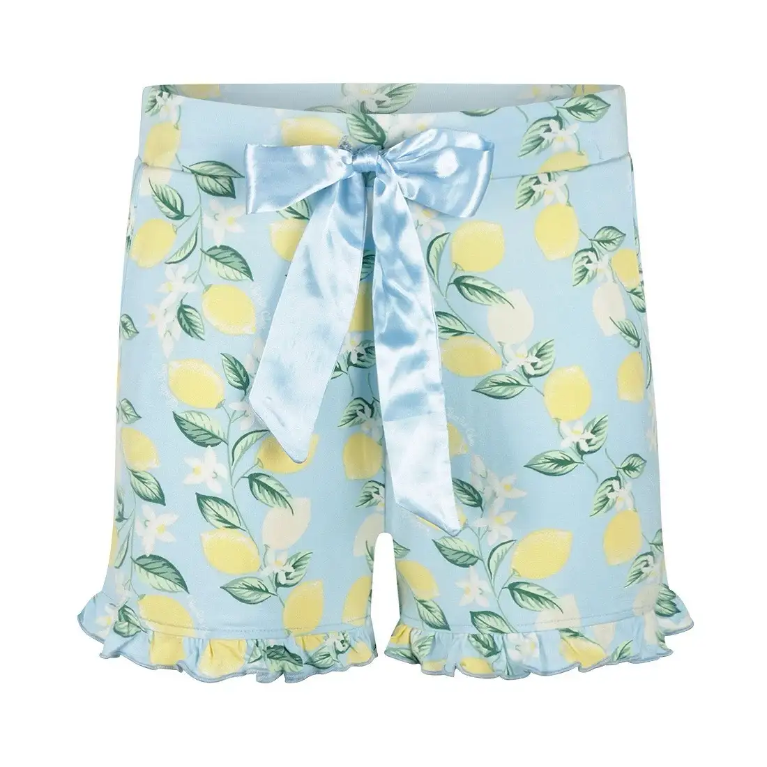 Charlie Choe pyjama short Ruffle Citroen lichtblauw - Afbeelding 2