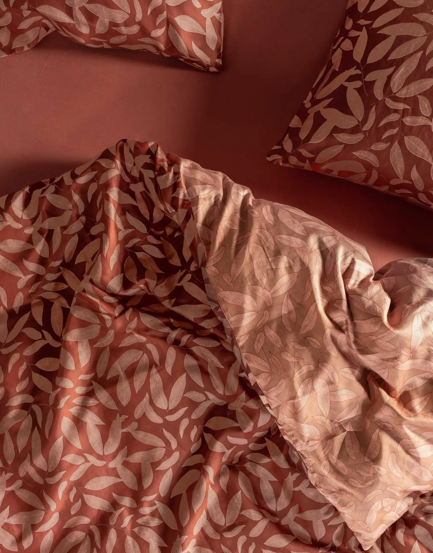 Essenza dekbedovertrek Clea tencel - katoen terracotta - Afbeelding 2