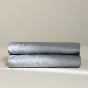 Damai organic satijnen topper hoeslaken grey
