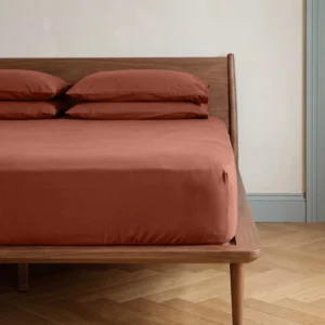 Essenza jersey hoeslaken Fine Organic terracotta