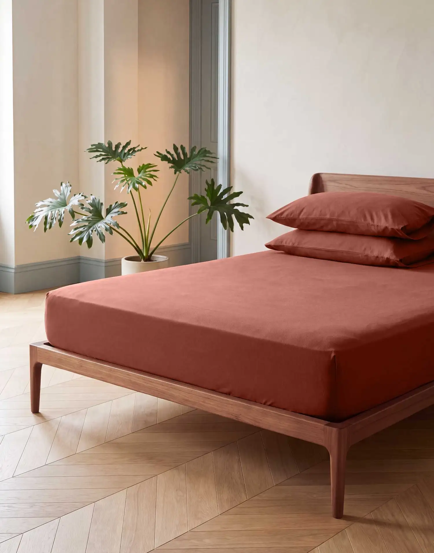 Essenza jersey hoeslaken Fine Organic terracotta - Afbeelding 5