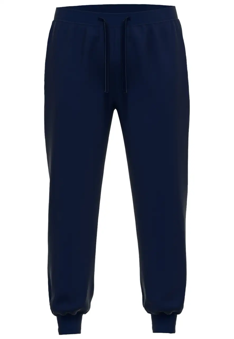 Götzburg heren lange pyjamabroek boordjes 550281 blauw