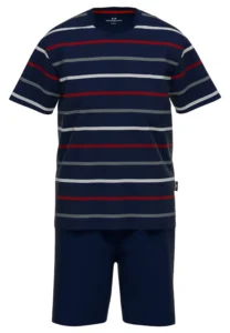 Gotzburg shortama met ronde hals blauw 452171