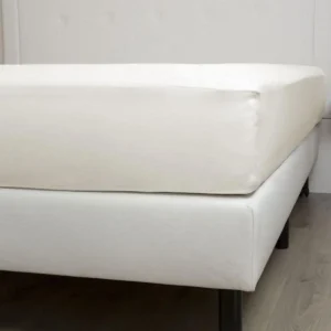 HNL hoeslaken katoensatijn 90x200 offwhite