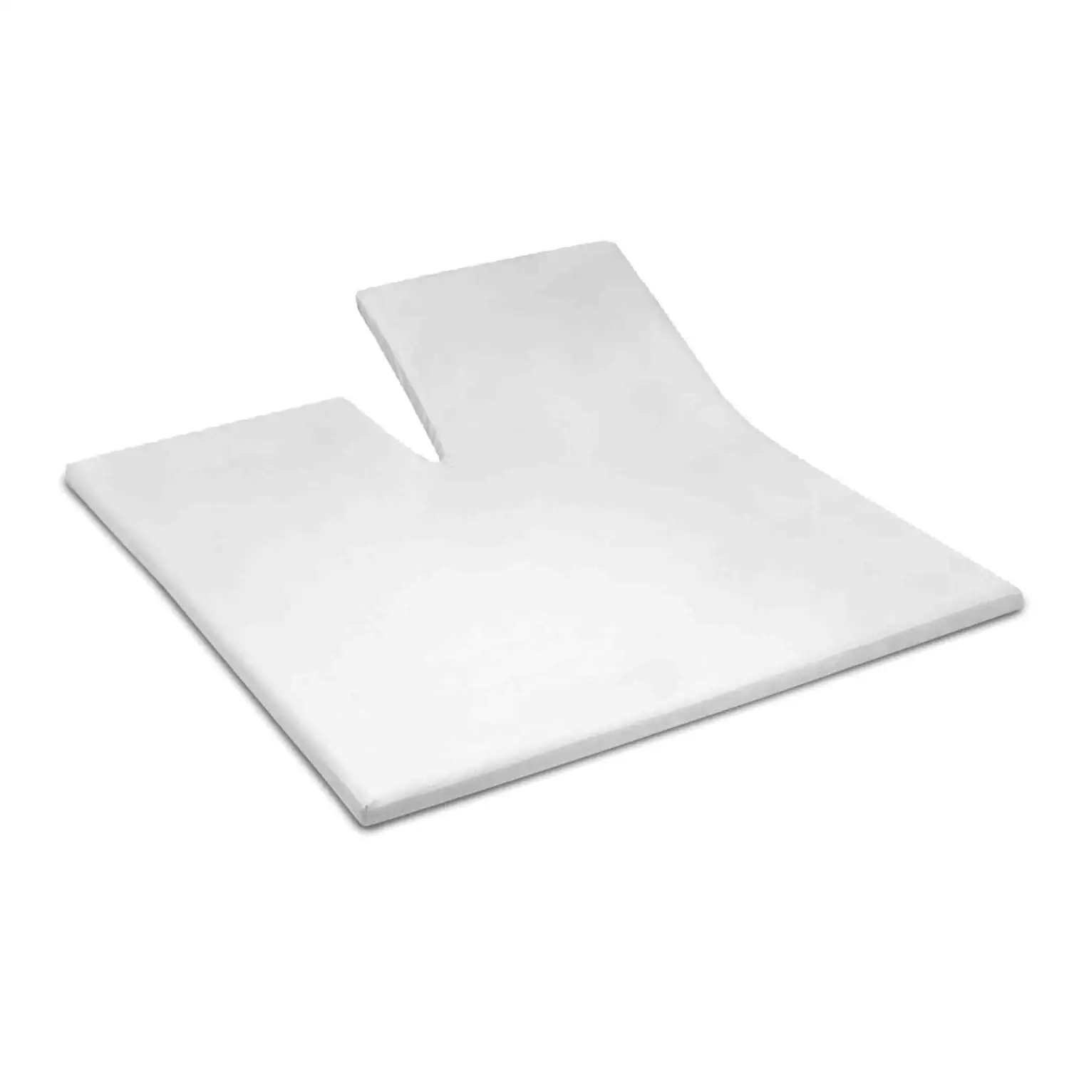 HNL satijnen topper hoeslaken met split (wit) 200x200