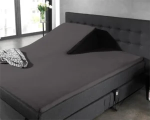 Home Care katoenen splittopper hoeslaken antraciet 160x220
