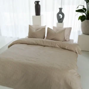 Kayori dekbedovertrek Koko katoen-tencel taupe