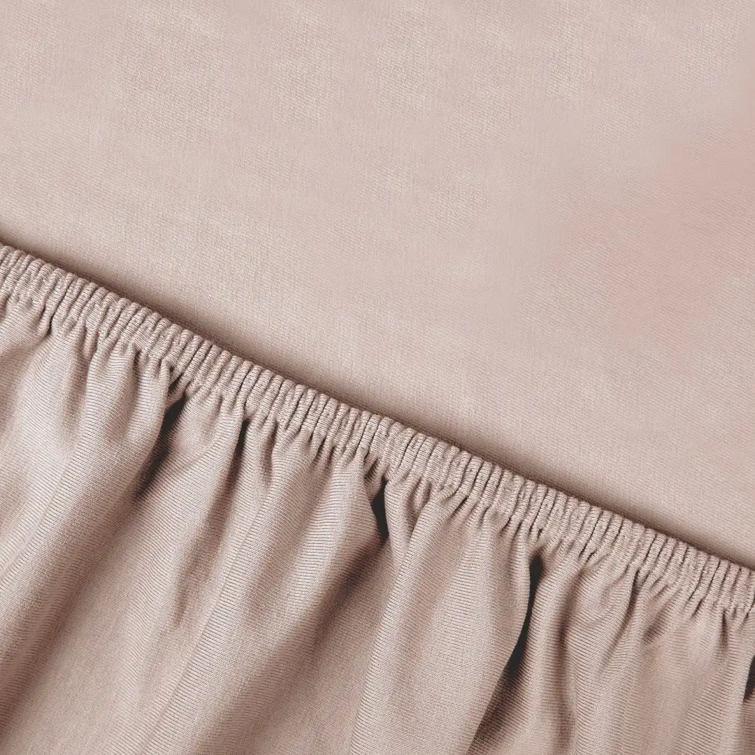 Kayori Saiko bio-jersey hoeslaken met Vera nude - tot 35cm