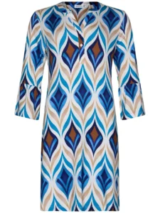 Pastunette dames beachdress knoopjes blue 311251-308-1