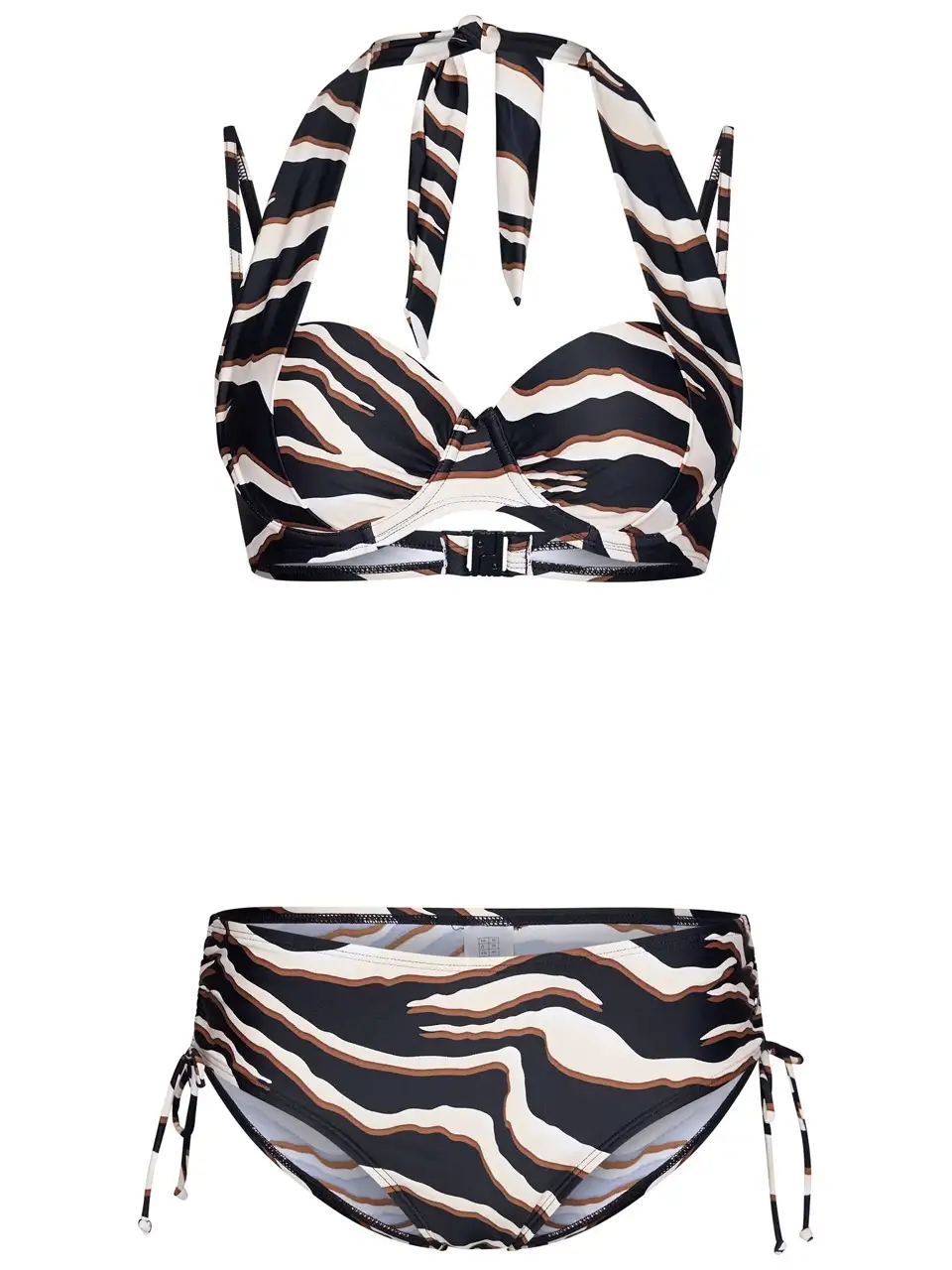 Pastunette halter bikini Zebra B0241-111-4 zwart