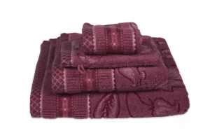 PiP studio badserie Jasmin Jacquard dark pink