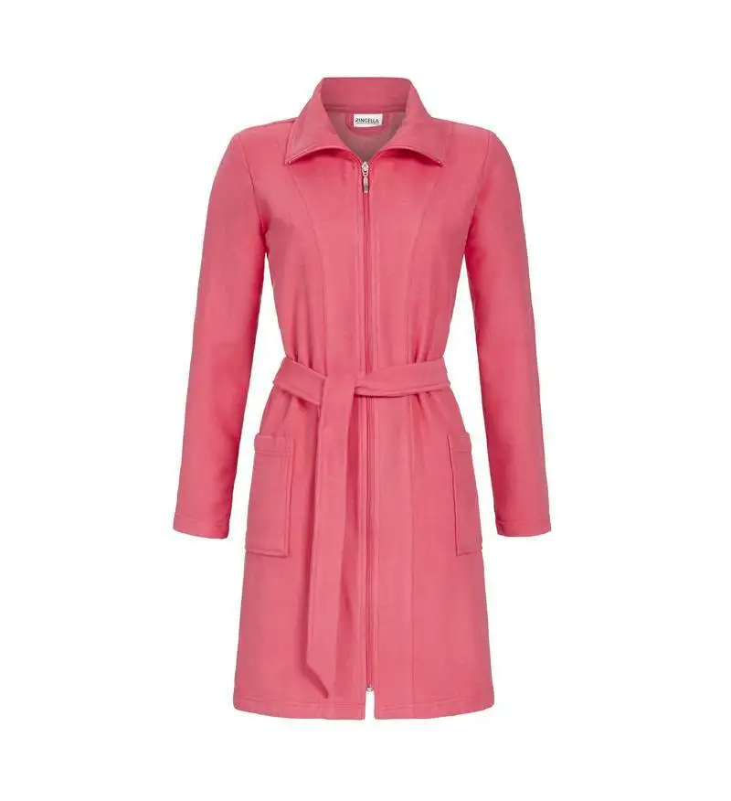 Ringella dames badjas badstof rits flamingo M118601 - Afbeelding 2